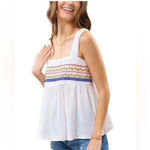 Blu Pepper Embroidered Boho Top Blouse Size Medium